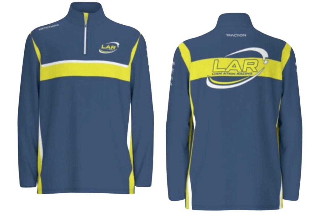 LAR team jumper in blue and neon yellow