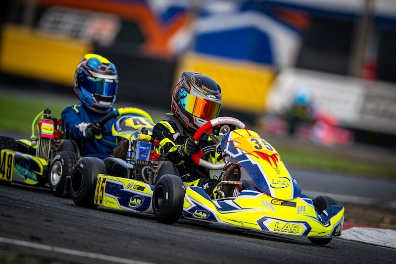 Micro Max kart driver at Liam Atkin Racing