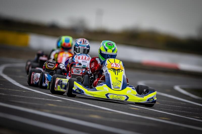 Junior Rotax kart driver at Liam Atkin Racing